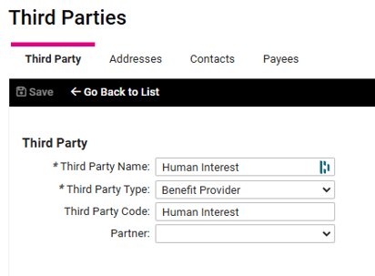 Human Interest - Third Parties