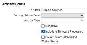 Unpaid Absence w time1