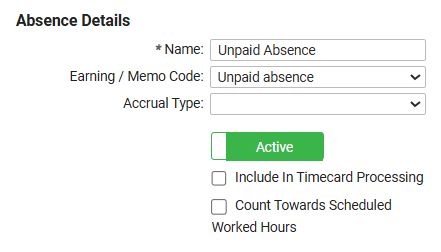 Unpaid Absence wo time2