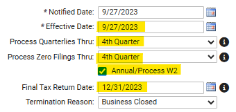 termination business closed 1