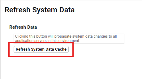 Refresh Sys Data