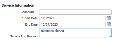 Termination business closed